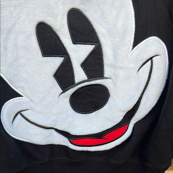 Disney Mickey Mouse Rare Black White Red Hoodie Sweater L - Picture 12 of 12